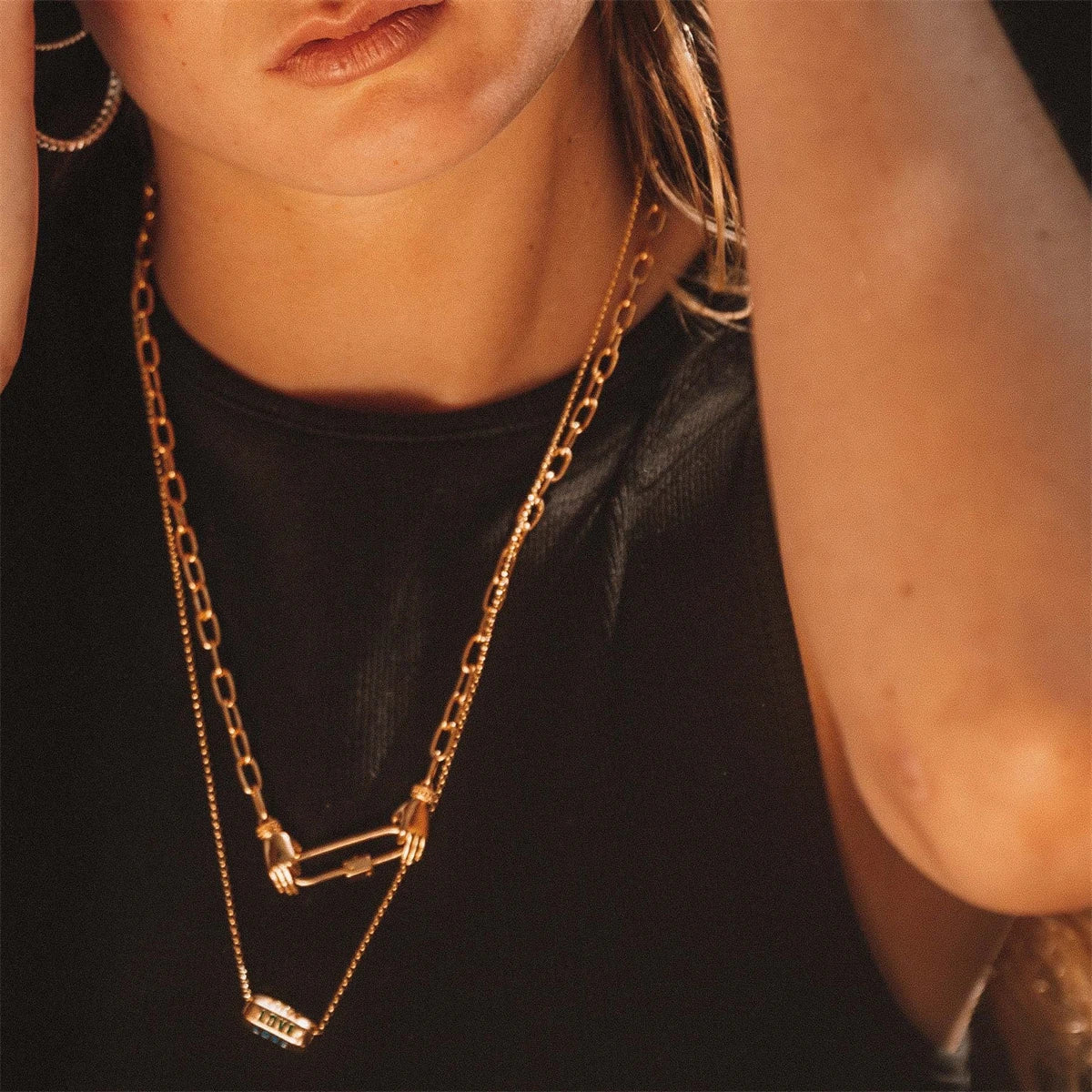 Paperclip Clasp Necklace