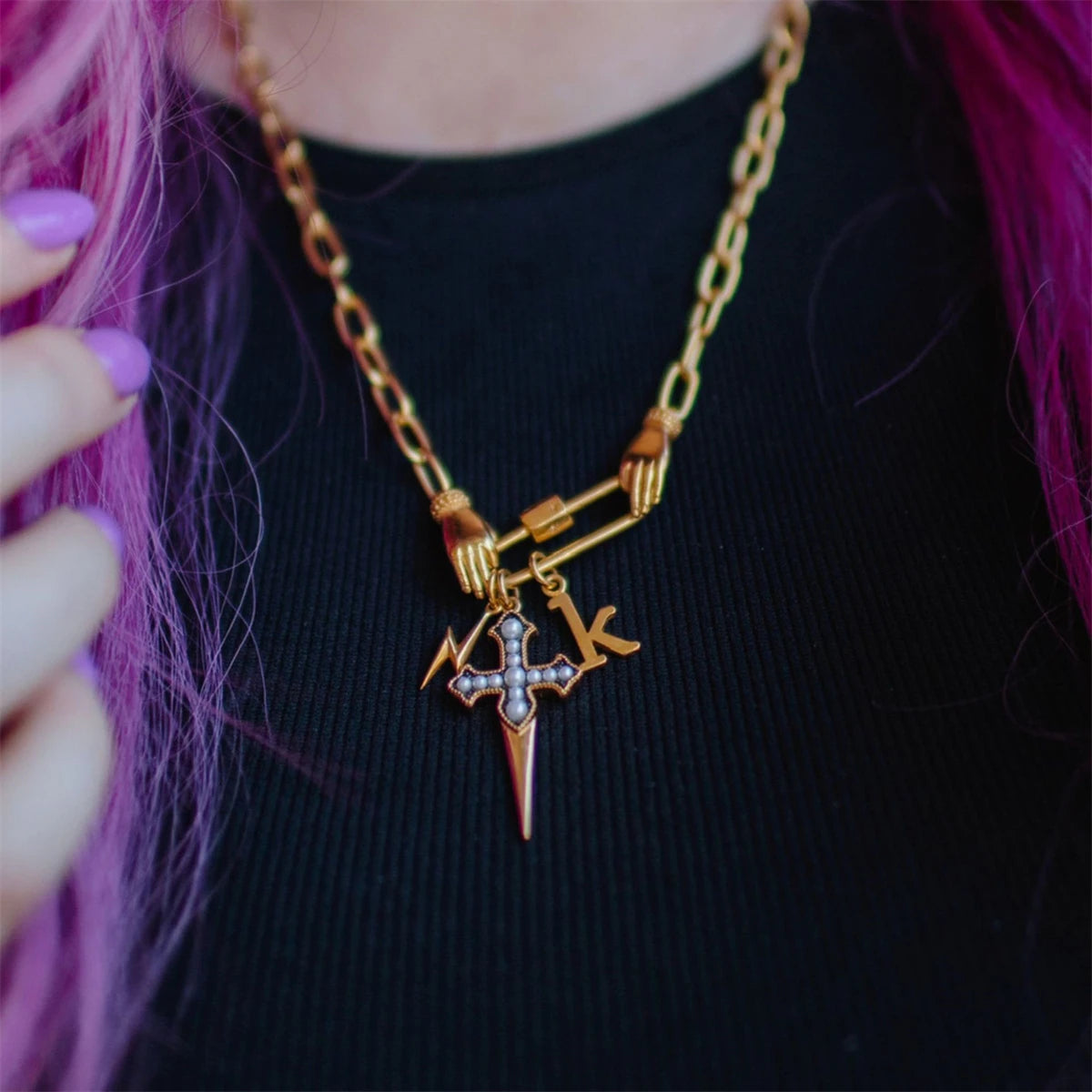 Paperclip Clasp Necklace