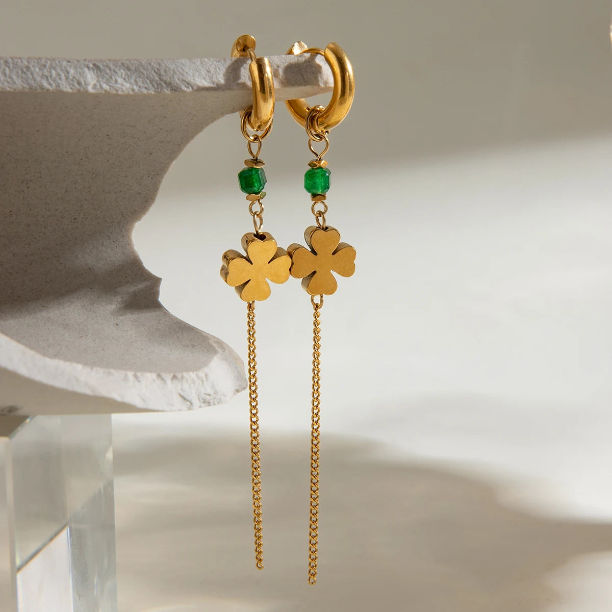 Gemstone Dangling Earrings