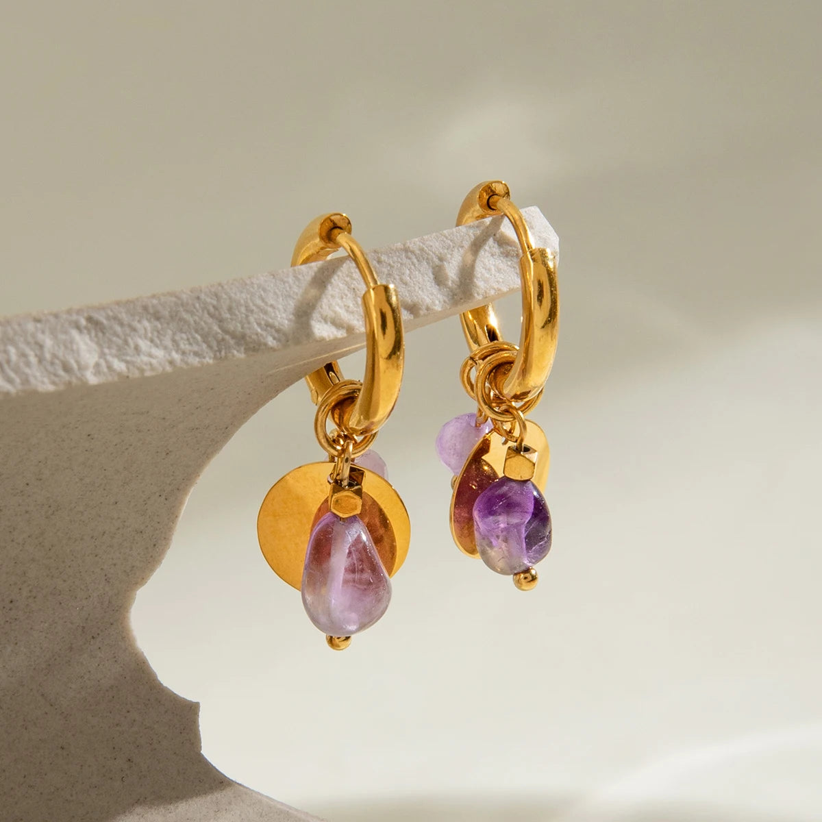 Gemstone Dangling Earrings