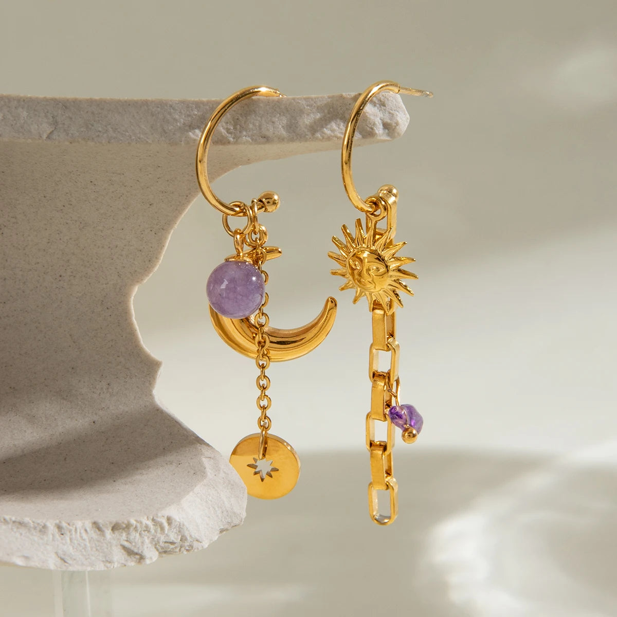 Gemstone Dangling Earrings