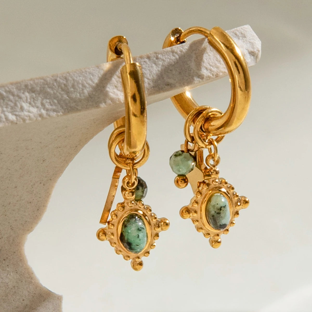 Gemstone Dangling Earrings